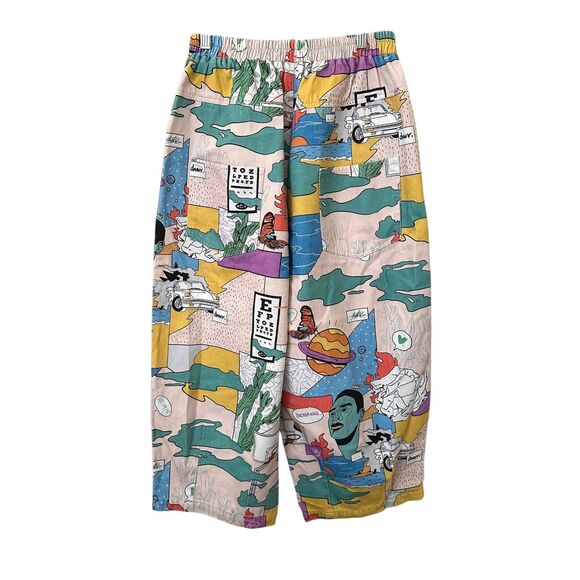 JAPANESE BRAND Cartoon Graphic Wide Leg Pant ONE SIZE - Picture 2 of 5